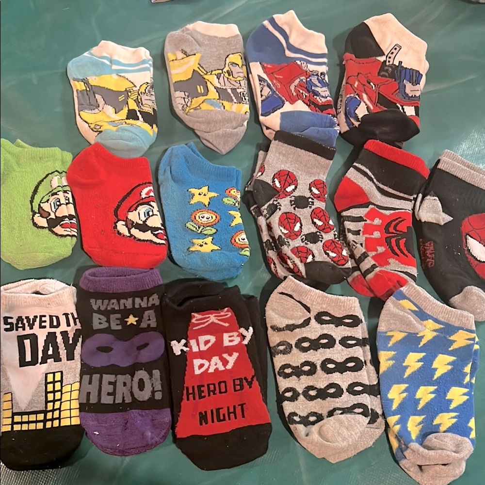 Assorted Superhero and Cartoon Character Socks for Men